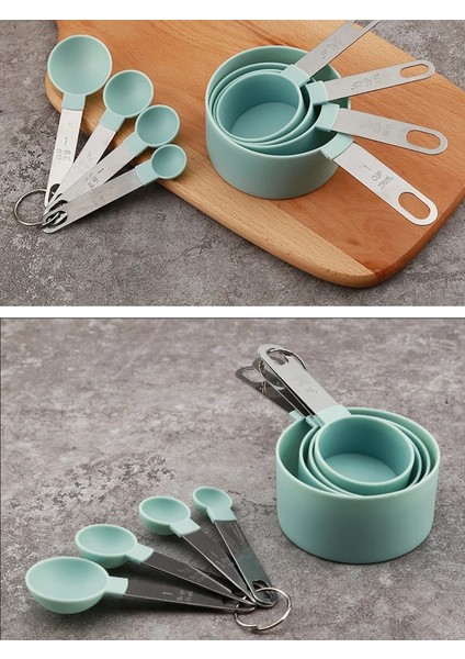 Beyaz Kupa Stili Çok Amaçlı Ölçme Fincan ve Kaşığı Çay Kaşığı Kahve Ölçme Aracı Paslanmaz Çelik Setler Pişirme Aksesuarları Mutfak Aletleri (Yurt Dışından) modelleri