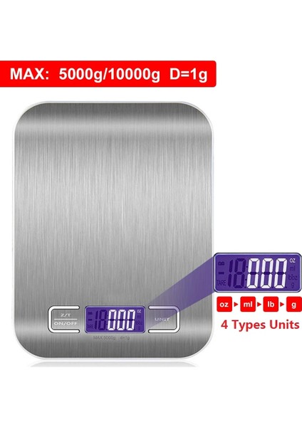 Siyah Stil 5kg kg Mutfak Terazisi Ağırlık Elektronik Paslanmaz Çelik Gıda Bascula Cocina Denge Mutfağı Ölçme LCD Dijital Gram Terazi (Yurt Dışından) fiyatları