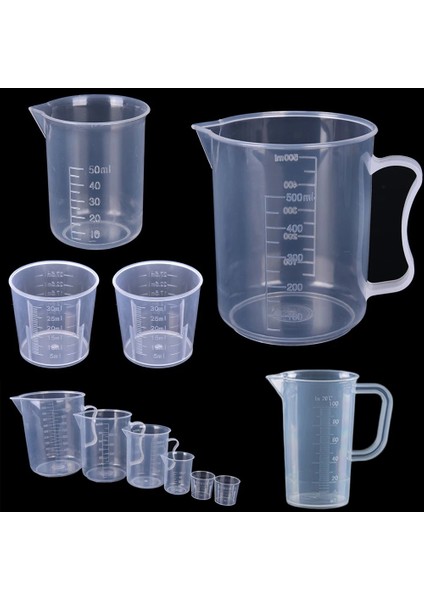 250ML 1 Adet Stil 1 Adet Şeffaf Plastik Dereceli Ölçme Fincan Pişirme Beher Sıvı Ölçü Jugcup Konteyner 15MLML ml ml 0ml (Yurt Dışından) indirimleri