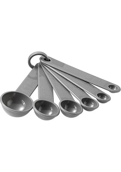 6 Adet Kaşık Gri Tarzı Mutfak Ölçü Kaşığı Çay Kaşığı Kahve Şeker Kaşığı Kek Pişirme Un Ölçü Kapları Pişirme Ölçü Seti Mutfak Aleti (Yurt Dışından)