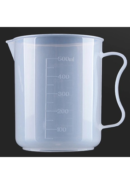 500ML Tarzı ml Şeffaf Mutfak Laboratuvarı Plastik Ölçme Fincan Dereceli Hacimsel Konteyner Aracı (Yurt Dışından)