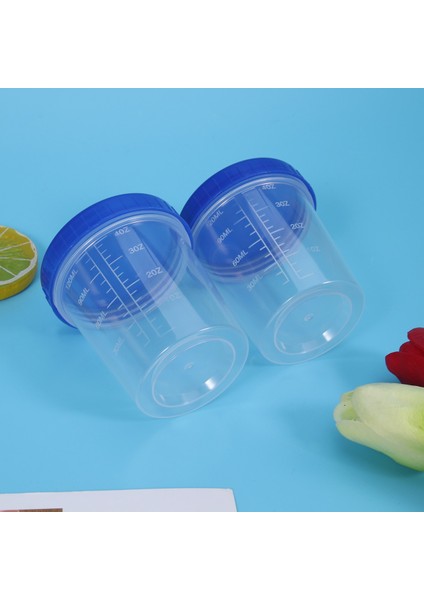 Mavi Stil ml Tek Kullanımlık Plastik Kapaklı Ölçü Kabı Şeffaf Numune Kabı Mutfak Aksesuarları (Yurt Dışından)