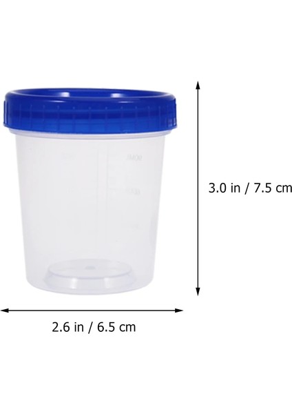 Mavi Stil ml Tek Kullanımlık Plastik Kapaklı Ölçü Kabı Şeffaf Numune Kabı Mutfak Aksesuarları (Yurt Dışından)