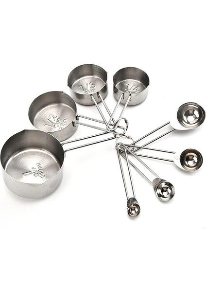 Gül Altın-8 Adet Tarzı Ölçme Fincanları Ölçme Kaşığı Kepçe Gül Altın Paslanmaz Çelik Mutfak Ölçme Kaşığı Seti Mutfak Aleti Pişirme Araçları (Yurt Dışından) fırsatları