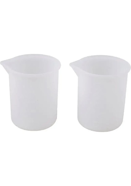 2 Adet Stil 2 Adet Silikon 100ML Ölçme Fincan Takı Kristal Ölçekli Reçine Tutkal Kalıpları El Yapımı Dıy Craft Karıştırma Mutfak Aksesuarları (Yurt Dışından)