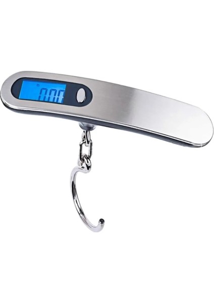 Gümüş Tarzı 50KG 50KG x 10G Dijital Bagaj Ölçeği Taşınabilir LCD Elektronik Tartı Ağırlık Dengesi Bavul Seyahat Asılı Steelyard Kanca Ölçeği Yl (Yurt Dışından)