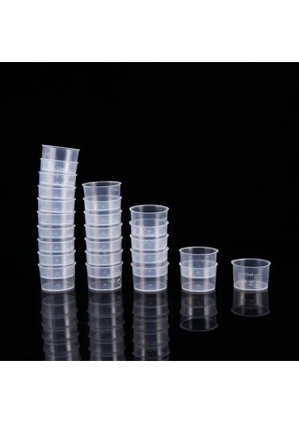 ml Tek Kullanımlık Ölçü Kapları Kalınlaştırılmış Şeffaf Plastik Sıvı Hacimsel Ölçü Kapları (Yurt Dışından)