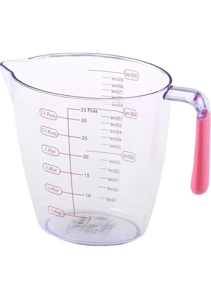 900ML Şeffaf Plastik Ölçme Fincan Işaretleme Terazileri ile Pişirme Mutfak Ölçme Sürahi Ölçme Fincan (Yurt Dışından)
