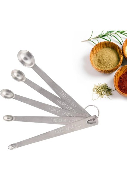 5 Adet Tarzı 5 Adet Küçük Ölçme Kaşığı Paslanmaz Çelik Baharat Kuru ve Sıvı Malzemeler Mutfak Mearure Araçları (Yurt Dışından) modelleri