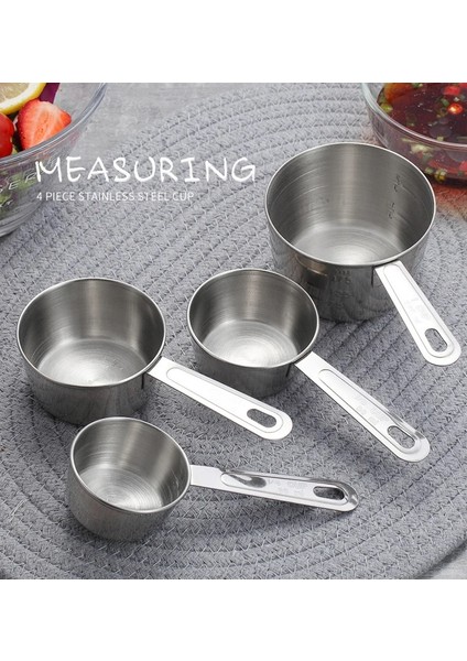 4 Adet Kaşık Tarzı Ölçü Kapları Premium Istiflenebilir Mutfak Ölçü Kaşığı Kepçe Seti Paslanmaz Çelik Ölçü Kapları ve Kaşık Seti Zxh (Yurt Dışından) fırsatları