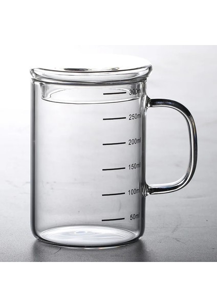 300ML Tarzı Kalınlaşmış Patlamaya Dayanıklı Cam Ölçü Kabı Ev Yüksek Sıcaklık Su Şişesi Mutfak Pişirme Gereçleri Cam Ölçü Kabı (Yurt Dışından)