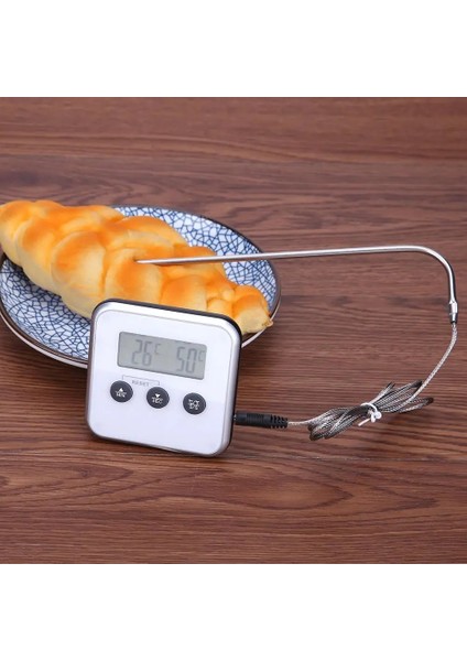 Mutfak Dijital Barbekü Gıda Termometresi Zamanlayıcı Fry Grill Gıda Et Süt Sıcaklık Ölçer Ölçer ile Prob Pişirme Barbekü Termometresi (Yurt Dışından) fırsatları