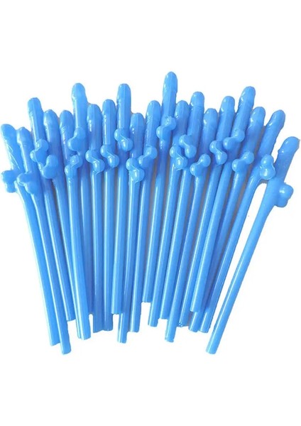 Mavi Stil Ack Willy Pipet Bekarlığa Veda Partisi Tavuk Gecesi Plastik Willy Dick Dicky Pipet Içme Şaka Oyuncak Oyunu (Yurt Dışından)