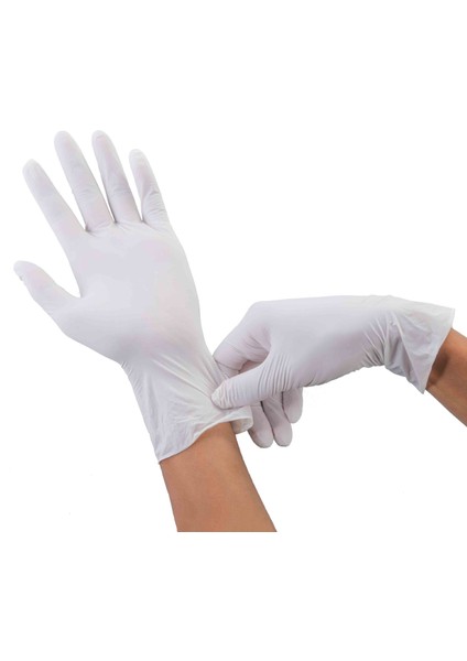 Beyaz Stil S-100 Adet Tek Kullanımlık Eldivenler Kırmızı Pembe Lateks Ücretsiz Kadın Kadın Ev Işyeri Güvenliği Elastik Eldiven Sentetik Nitril Vinil Küçük (Yurt Dışından)