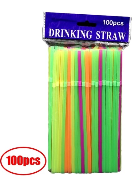 B Tarzı 200 Adet 5 Model Hasır Adet Tek Kullanımlık Plastik Pipet Mutfak Yemek Partisi Içecek Kokteyli Wegwerpbaar Rietjes (Yurt Dışından)