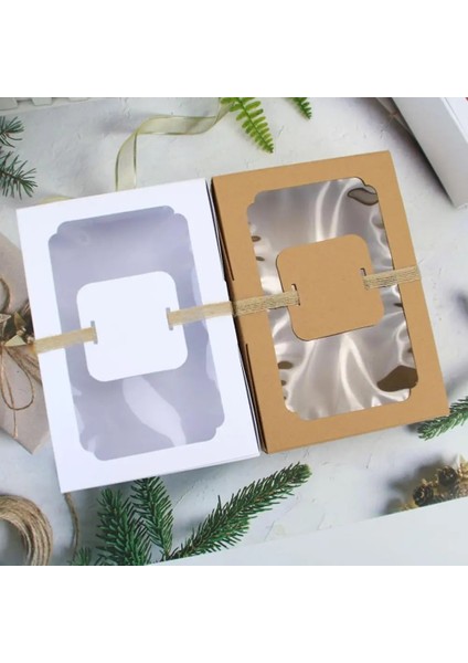 Kahverengi Tarzı Kraft Kağıt Şeker Kutusu Favor Hediye Kutusu Pvc Şeffaf Pencere Çerezleri Kutuları Davranır Noel Yeni Yıl Düğün Parti Hediyeleri Kutuları (Yurt Dışından) modelleri