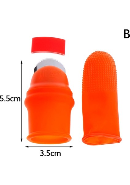 B Tarzı Adet Silikon Başparmak Bıçağı Parmak Koruyucu Sebze Hasat Bıçağı Bitki Bıçak Makas Kesme Halkaları Bahçe Eldivenleri (Yurt Dışından)