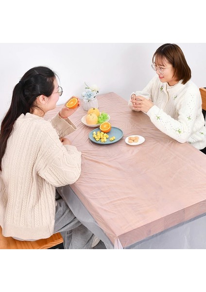 2 Rulo 80X100CM Stili Pe Tek Kullanımlık Masa Örtüsü Seti Güçlü Güvenli ve Toksik Olmayan Kalınlaşmak Parti Düğün Için Su Geçirmez Yağ Geçirmez Günlük Tembel Tableclo (Yurt Dışından) indirimleri