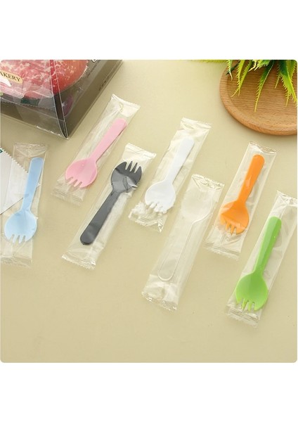 Siyah Stil Paketleme Et Tek Kullanımlık Plastik Kaşık Çatallar Kek Dondurma Salatası Meyve Tatlı Çorbası Çay Kahve Partisi Kek Pişirme Dükkanı Malzemeleri (Yurt Dışından) fırsatları