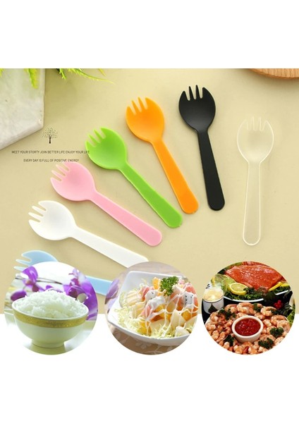 Siyah Stil Paketleme Et Tek Kullanımlık Plastik Kaşık Çatallar Kek Dondurma Salatası Meyve Tatlı Çorbası Çay Kahve Partisi Kek Pişirme Dükkanı Malzemeleri (Yurt Dışından) indirimleri