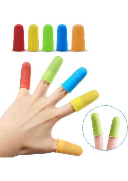 Sarı Stil 5 Adet 5 Adet Silikon Parmak Koruyucu Kol Kapak Anti-Cut Isıya Dayanıklı Parmak Kollu Pişirme Mutfak Aletleri Için Harika Pişirme (Yurt Dışından) fiyatları