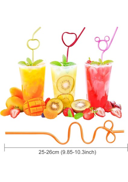 6X210MM 100 Adet Tarzı Et Yaratıcı Renkli Çılgın Kıvırcık Döngü Plastik Içme Payet Doğum Günü Partisi Bar Dekoratif Çılgın Tek Kullanımlık (Yurt Dışından) modelleri