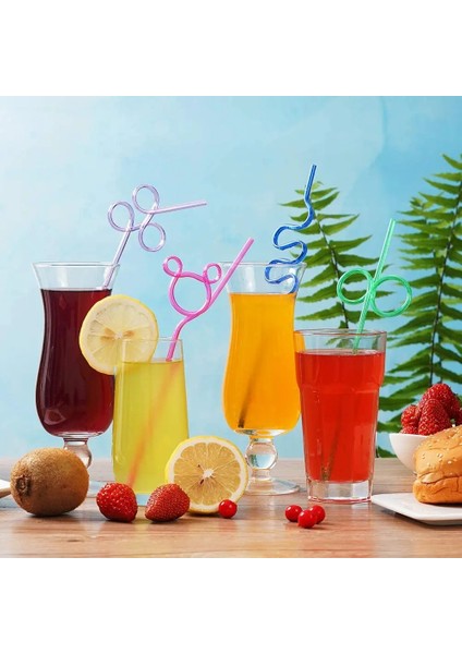 6X210MM 100 Adet Tarzı Et Yaratıcı Renkli Çılgın Kıvırcık Döngü Plastik Içme Payet Doğum Günü Partisi Bar Dekoratif Çılgın Tek Kullanımlık (Yurt Dışından) indirimleri