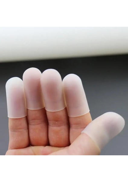 Resim Tarzı Olarak 5pcsbag Doğal Kauçuk Tek Kullanımlık Lateks Parmak Karyolası Parmak Ucu Koruyucu Eldivenler Beyaz Parmak Karyolası Beyaz Dövme Güzellik (Yurt Dışından) fiyatları