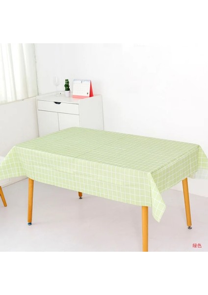 Yeşil Stil 137X137CM Plastik Masa Örtüsü Baskı Renk Pembe Düğün Doğum Günü Partisi Masa Örtüsü Dikdörtgen Masa Örtüsü Mendil Kapakları Su Geçirmez Masa Örtüsü (Yurt Dışından)