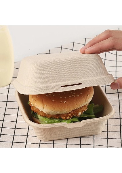 Beyaz-10 Adet Tarzı Adet Tek Kullanımlık Bento Gıda Kapları Pişirme Tatlı Kek Kasesi Paketleme Burger Snack Kutuları Mikrodalgada Ev Yemek Kutusu (Yurt Dışından)