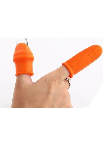 5x2.4cm Tarzı Silikon Başparmak Bıçağı Parmak Koruyucu Sebze Hasat Bıçağı Düz ​​bıçak Makas Kesme Halkaları Bahçe Eldivenleri (Yurt Dışından)