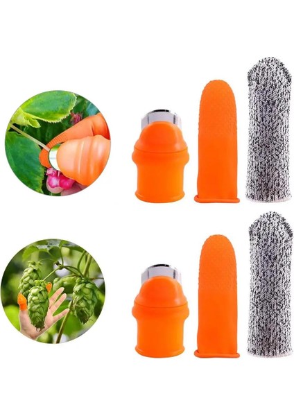 Bir Stil 12 Adet Silikon Başparmak Bıçağı Parmak Koruyucu Sebze Bıçağı Bitki Bıçak Makas Kesme Halkaları Bahçe Eldivenleri Hasat Aracı (Yurt Dışından) fiyatları