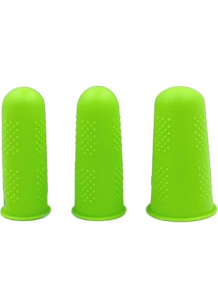 Yeşil Stil 3 Adet Silikon Anti-Cut Isıya Dayanıklı Parmak Koruyucu Parmak Kap Pişirme Aracı (Yurt Dışından)