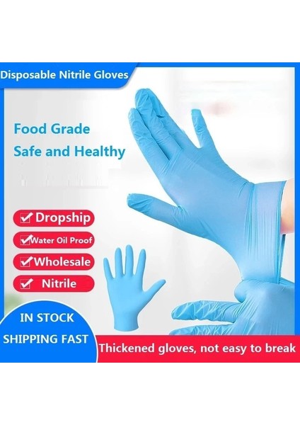 Beyaz Stil M-100 Adet Adet Tek Kullanımlık Nitril Eldivenler Ev Mutfak Tek Kullanımlık Lateks Iş Eldivenleri Bulaşık Su Geçirmez Temizlik Eldivenleri (Yurt Dışından) fırsatları