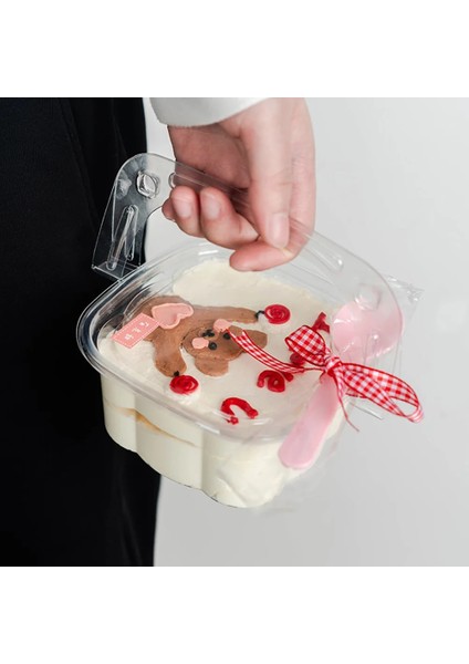 Bez Sepet Kek Ambalaj Kutusu Tek Kullanımlık Kek Kutusu Çok Katmanlı Fasulye Sütü Mousse Ambalaj Kutusu Meyve Salatası Kapları (Yurt Dışından)