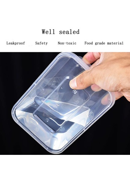 650 ml Stili 20 Adet Tek Kullanımlık Plastik Öğle Yemeği Kutusu Gıda Kapları Sofra Meyve Salatası Bento Kutusu Kapaklı Fast Food Kutusu Mikrodalgada (Yurt Dışından) fırsatları