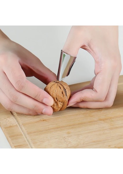 Soyma Fasulye Artefakt Demir Tırnak Seti Çevirme Azgın Beae Somun Fıstık Soyma Aracı Anti-Kesme Parmak Koruyucu (Yurt Dışından) modelleri