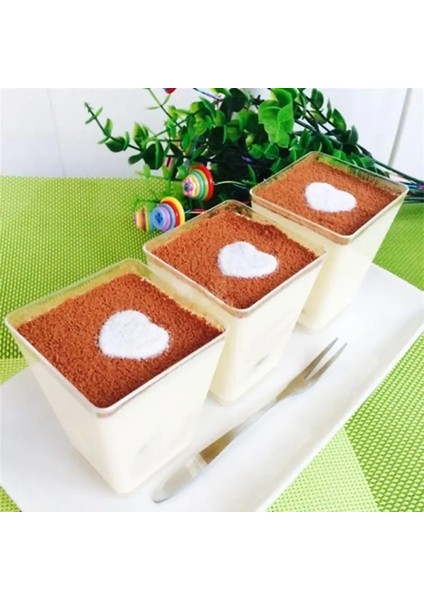 Bir Stil 10 Parça ml Şeffaf Tatlı Puding Bardakları Sert Plastik Yamuk Kare Tatlı Kek Fincan Plastik Porsiyon Tek Kullanımlık Saklama Bardağı (Yurt Dışından) fırsatları