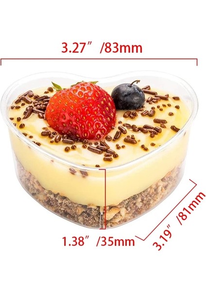 150ML-YUVARLAK Stil 25 Adet ml Mini Tatlı Bardakları Jöle Yoğurtlu Puding Için Kalp Şeklinde Kap Mousses Tatlı Dükkanı (Yurt Dışından)