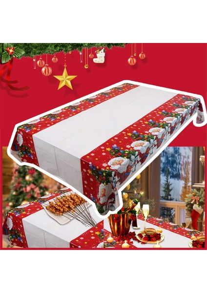 Beyaz Stil Noel Tek Kullanımlık Masa Örtüsü Yeni Yıl Ev Partisi Kaynağı Noel Ağacı Süsleme Noel Süs Hediyeleri Navidad Dekor (Yurt Dışından) fiyatları