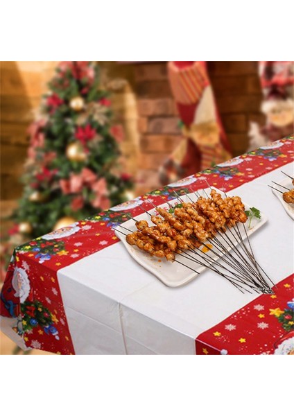 Beyaz Stil Noel Tek Kullanımlık Masa Örtüsü Yeni Yıl Ev Partisi Kaynağı Noel Ağacı Süsleme Noel Süs Hediyeleri Navidad Dekor (Yurt Dışından) fırsatları