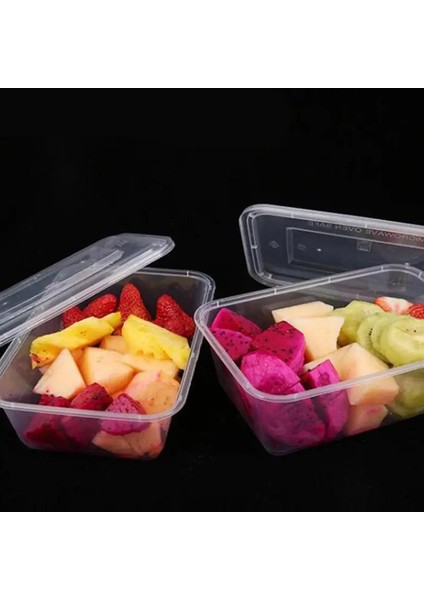 500ML Stili Şeffaf Meyve Taşıma Kutusu Tek Kullanımlık Salata Yemek Kapları Gıda Saklama Kutusu Paketleme Kutusunu Çıkarın (Yurt Dışından) indirimleri