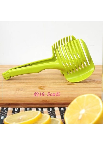 Yeşil Stil El Mutfak Gereçleri Limon Dilimleme Ekmek Klipsi Meyve ve Sebze Kesme Patates Elma Yaratıcı Gadget Mutfak Aksesuarları (Yurt Dışından) indirimleri