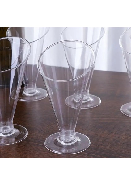Siyah Stil 10 Adet 160ML Jöle Mousse Puding Fincan Kokteyl Kadeh Tatlı Bardak Dondurma Bardak Parti Tatlı Bardak ile Taban Tarzı (Yurt Dışından)