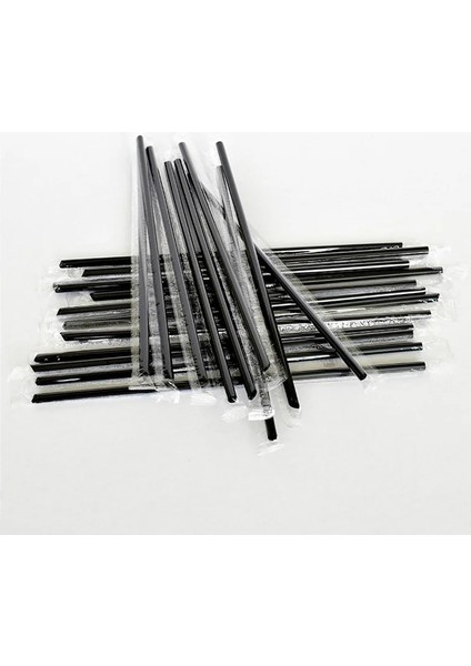 Çok Renkli Stil .48'' Çay Içecek Pipetleri Ayrı Ayrı Sarılmış Pp Çok Renkli Pipetler Kalın Drinkware Bar Aksesuarları (Yurt Dışından)