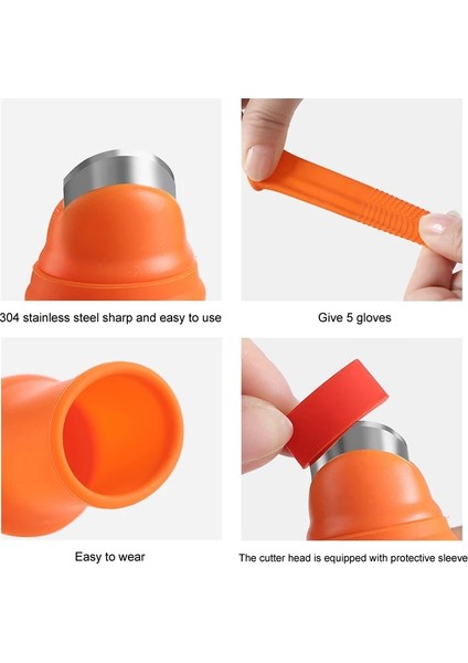 C Stili M Beden Başparmak Kesici Bahçe Aletleri Budama Makası Bahçe Silikon Bıçak Parmak Koruyucu Dişliler Kesme Sebze Hasat Çok Işlevli (Yurt Dışından) fırsatları