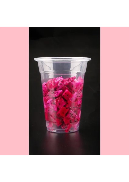 Kupa Stili 450ML Kalın Şeffaf Pp Plastik Bardaklar Tek Kullanımlık Kahve Fincanı Süt Çay Suyu Içecek Ambalaj Kapaklı Bardaklar Paket Servisi Olan Restoran Paketleri (Yurt Dışından)