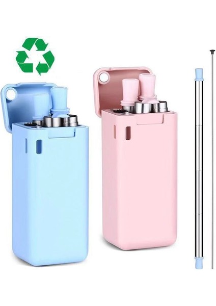 Pembe Stil Yeniden Kullanılabilir Katlanır Saman Katlanabilir Teleskopik Saman Taşınabilir Paslanmaz Çelik Içme Pipetleri Çevre Koruma Sanitasyon (Yurt Dışından) modelleri