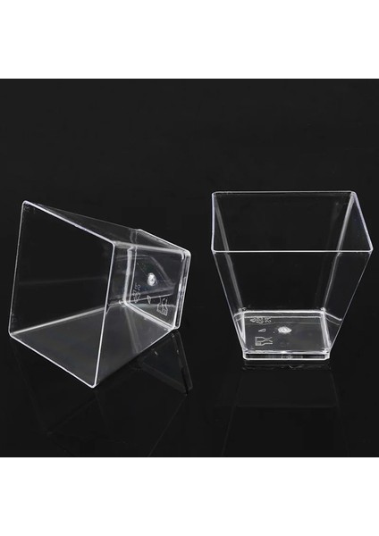 Bir Stil 10 Parça Tek Kullanımlık Plastik Bardaklar Şeffaf Trapez Tatlı Musları Jöle Yoğurt Pişirme Kapları Yemek Kabı Pastacılık Aletleri Sofra Takımı (Yurt Dışından) fiyatları