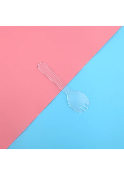 Şeffaf Stil Paketleme Et Tek Kullanımlık Plastik Kaşık Çatallar Kek Dondurma Salatası Meyve Tatlı Çorbası Çay Kahve Partisi Kek Pişirme Dükkanı Malzemeleri (Yurt Dışından)
